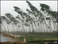 Efeitos do tufão no norte do Vietnã
