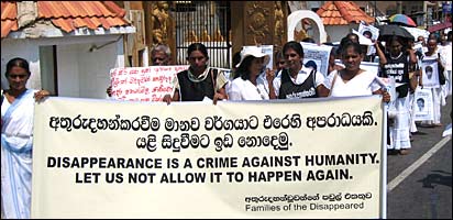 Relatives of disappered in Seenigama Kovil (photo Gnanasiri Koththigoda)