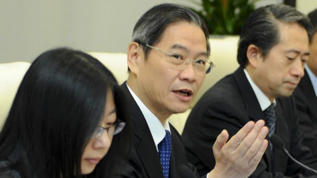 Thứ trưởng Trương trong một cuộc tham vấn với phái đoàn Nhật Bản về đảo tranh chấp