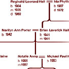 Detail of family tree