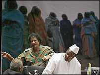 رهبر لیبی در گفتگوهای صلح دارفور