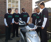 With a ZiPee bike at Bow School