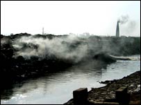 Pakistan'da bir sanayi bölgesi