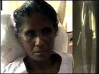 Ariyawathie had nails inserted to her body