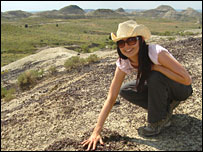 Jacey and the footprint