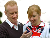 Emma Jackson and her trainer Alan Morris