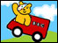 Pudsey in a van