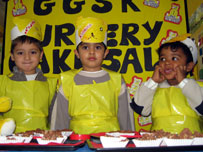 Nursery children at the Guru Gobind Singh College
