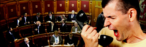 Screaming at the States of Jersey