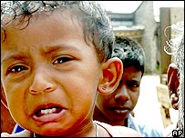 سونامی سے متاثرہ بچے