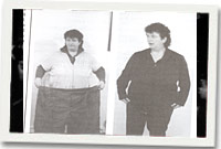 Meinir Wyn cyn colli ac ar ôl colli chwe stôn