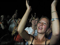 In the audience at Shrewsbury Folk Festival