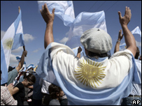 Manifestação do setor agropecuário em Gualeguaychú