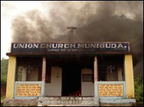 जलाए गए गिरिजाघर