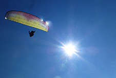 Paraglider in the sky
