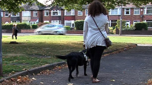 Andrea and Cara walking into the distance