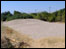 Unfinished beach volleyball court in Rhodes