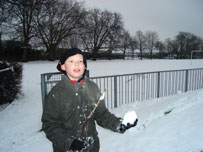 Children enjoying snow in Croydon