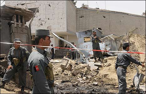 Cảnh sát Afghanistan tại hiện trường