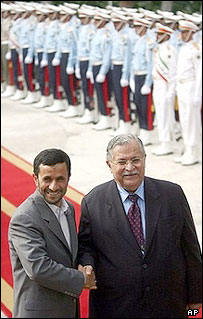 مراسم استقبال رسمی از طالبانی در نهاد رياست جمهوری ايران