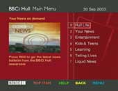 BBCi Hull Main Menu