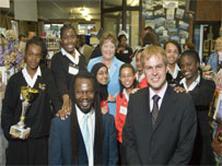 Petrer Jones, Levi Roots and school children