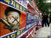 Phản đối chương trình tên lửa Bắc Hàn tại Hàn Quốc