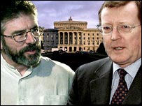 Gerry Adams và  David Trimble