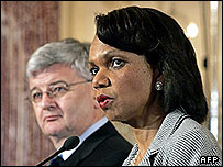 کاندوليزا رايس و يوشکا فيشر