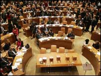 BM Genel Kurulu'nda oy sandıkları