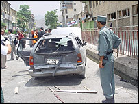 پليس کابل در محل انفجار