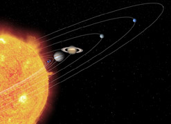 Artist's Impression of the Solar System (credit: NASA)