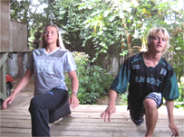 A last training session in Hawaii for Tassy and Josh  