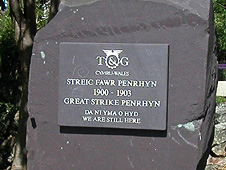 Carreg i goffau'r streic ym Methesda