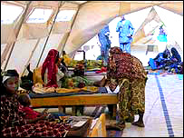 Nijer'de bir beslenme merkezi 