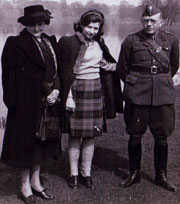 Danusia, (centre), with her parents in Linlithgow, Scotland, 1942.