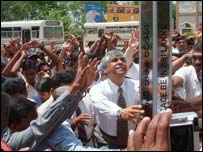 Herath Abeyweera (C) was killed by unidentified gunmen in Trincomalee (photo Wasantha Chandrapala)