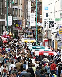 Crowds in Spitalfields