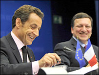 Sarkozy e Durão Barroso