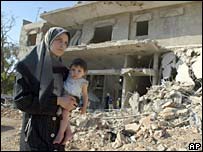 Destruição em Kafra, no sul do Líbano