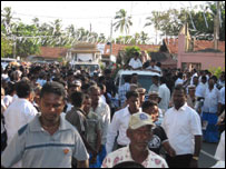 Canisius Fernando's funeral at Negombo on Wednesday