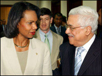 Condoleezza Rice ve Mahmud Abbas