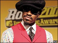 Andre 3000, do Outast, na entrega dos prêmios