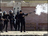 Polícia egípcia em ação