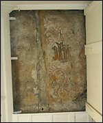 Medieval wall painting at Shandy Hall