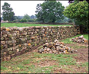 Dry stone wall