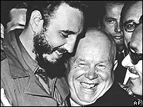 Fidel Castro e Nikita Khrushchev 