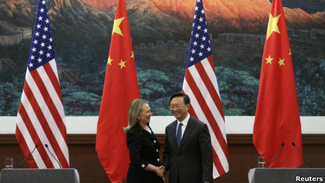 美國國務卿希拉里·克林頓與中國外長楊潔篪(05/09/2012)