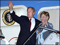 Bush chega à Itália