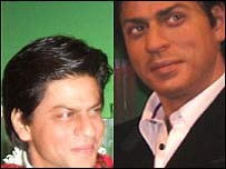 अपनी मोम प्रतिमा के साथ शाहरुख़